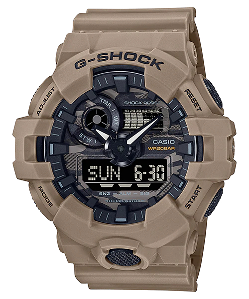  [Pin Miễn Phí Trọn Đời] GA-700CA-5A - Đồng hồ G-Shock Nam - Tem Vàng Chống Giả 