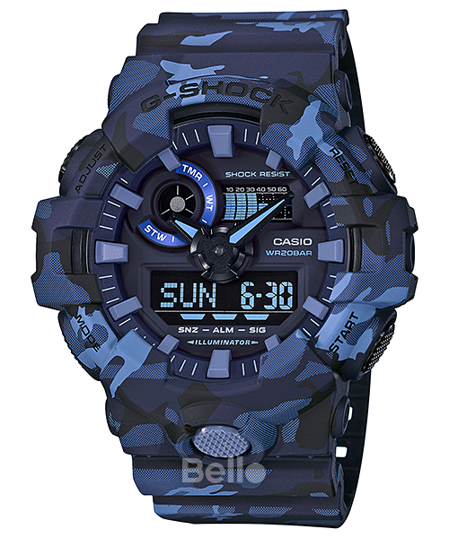 GA-700CM-2A - Đồng hồ G-Shock chính hãng dòng GA-700 Camouflage Xanh