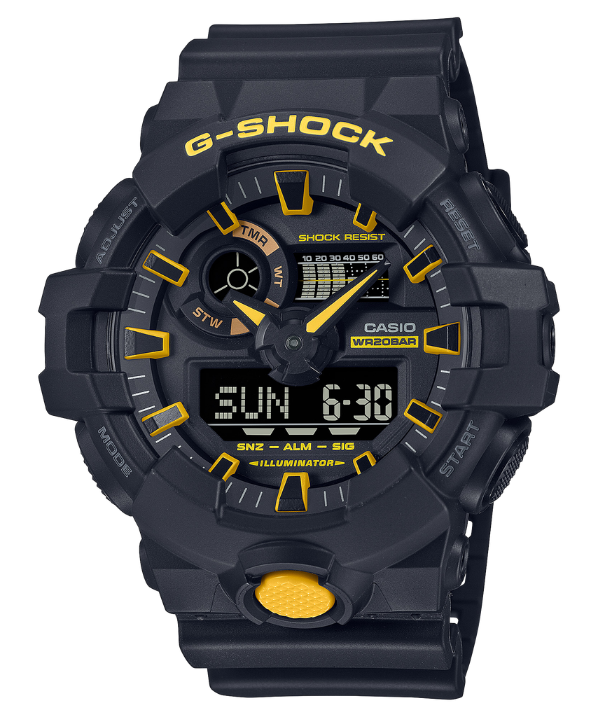  [Pin Miễn Phí Trọn Đời] GA-700CY-1ADR - Đồng hồ G-Shock Nam - Tem Vàng Chống Giả 