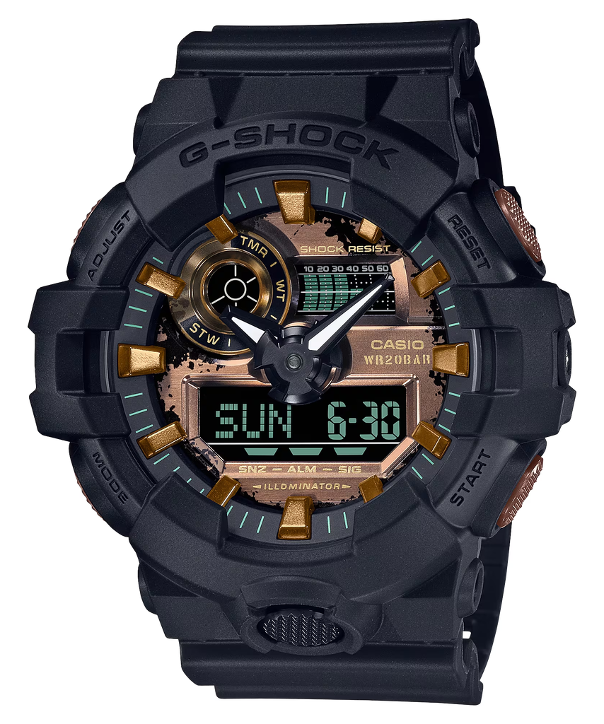  [Pin Miễn Phí Trọn Đời] GA-700RC-1A - Đồng hồ G-Shock Nam - Tem Vàng Chống Giả 
