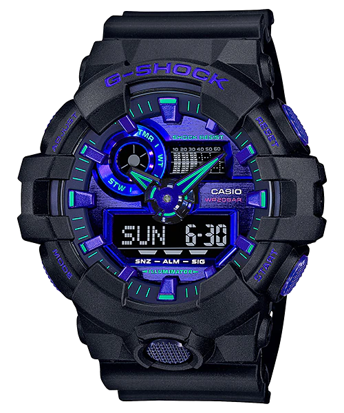  [Pin Miễn Phí Trọn Đời] GA-700VB-1A - Đồng hồ G-Shock Nam - Tem Vàng Chống Giả 