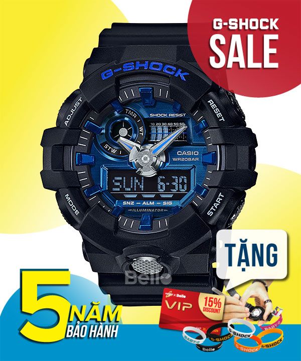  [Pin Miễn Phí Trọn Đời] GA-710-1A2 - Đồng hồ G-Shock Nam - Tem Vàng Chống Giả 