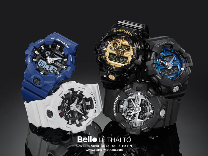  [Pin Miễn Phí Trọn Đời] GA-710GB-1ADR - Đồng hồ G-Shock Nam - Tem Vàng Chống Giả 