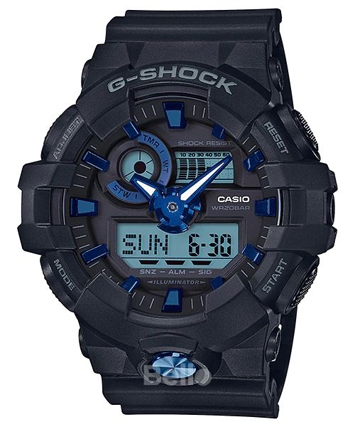 GA-710B-1A2 - Đồng hồ Casio G-Shock GA-700 chính hãng Màu xanh biển