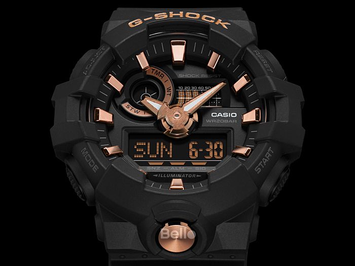 GA-710B-1A4 - Đồng hồ Casio G-Shock chính hãng Màu Vàng Hồng