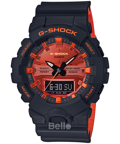 GA-800BR-1A - Đồng hồ Casio G-Shock chính hãng - Tông đen cam