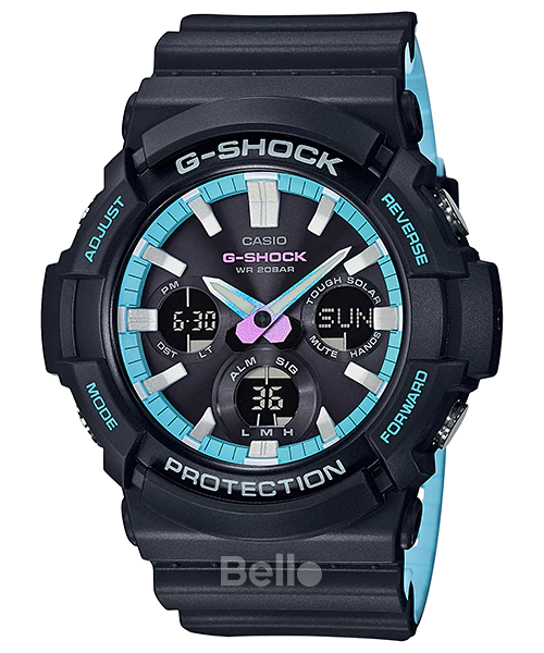 GAS-100PC-1A- Đồng hồ Casio G-Shock chính hãng - Tough Solar Tính năng chuyển kim
