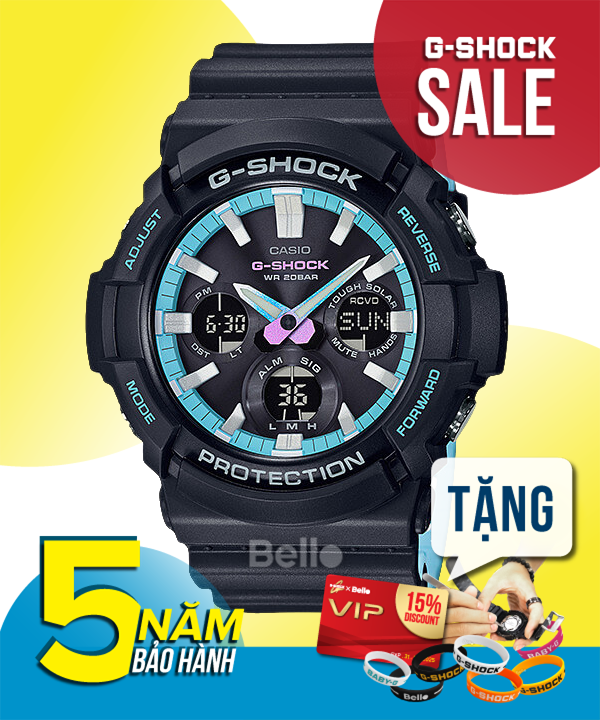 GAS-100PC-1A- Đồng hồ Casio G-Shock chính hãng - Tough Solar Tính năng chuyển kim