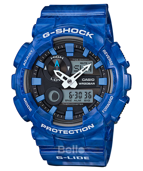 GAX-100MA-2A - Đồng hồ Casio G-Shock chính hãng - Nhiệt kế, đồ thị thủy triều, đồ thị tuần trăng.