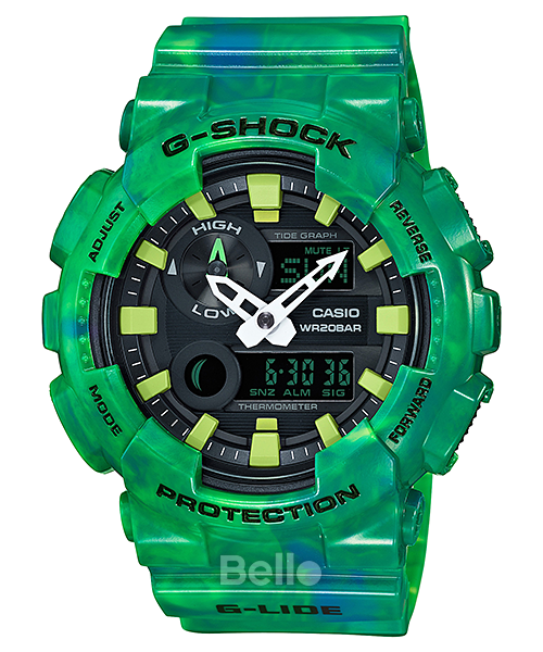 GAX-100MB-3A - Đồng hồ Casio G-Shock chính hãng - Nhiệt kế, đồ thị thủy triều, đồ thị tuần trăng.