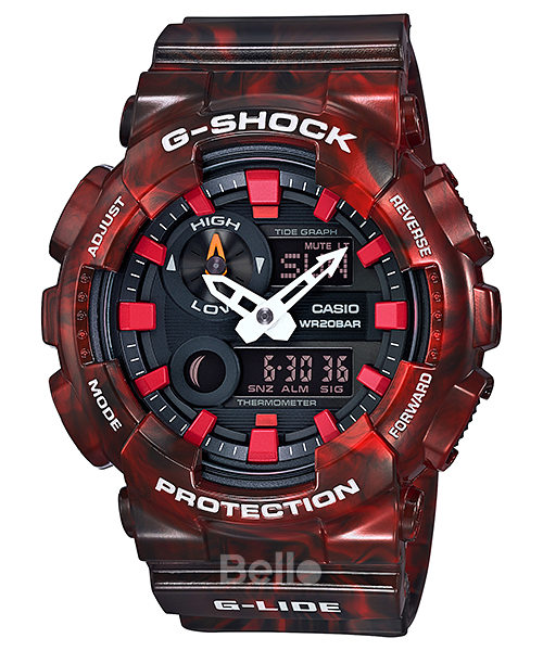 GAX-100MB-4A - Đồng hồ Casio G-Shock chính hãng - Nhiệt kế, đồ thị thủy triều, đồ thị tuần trăng.