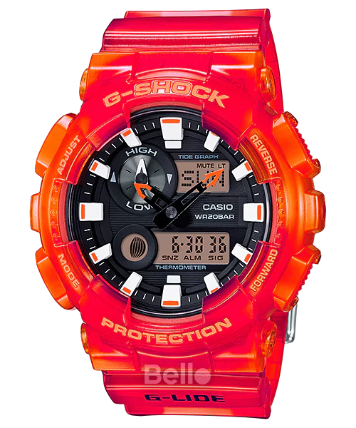 GAX-100MSA-4A - Đồng hồ Casio G-Shock chính hãng - Dòng G-Lide mới với phiên bản dây vỏ trong suốt