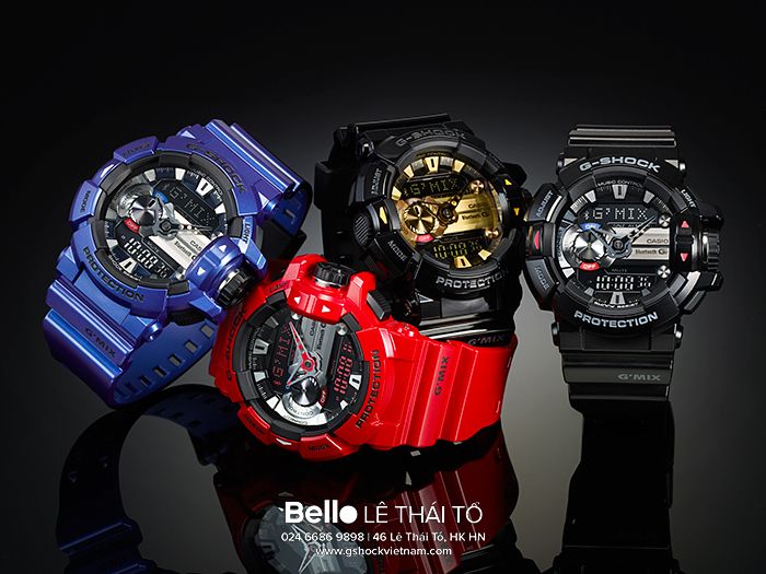 GBA-400-4A- Đồng hồ Casio G-Shock chính hãng - Dây nhũ bóng, kết nối bluetooth, cảnh báo pin yếu.
