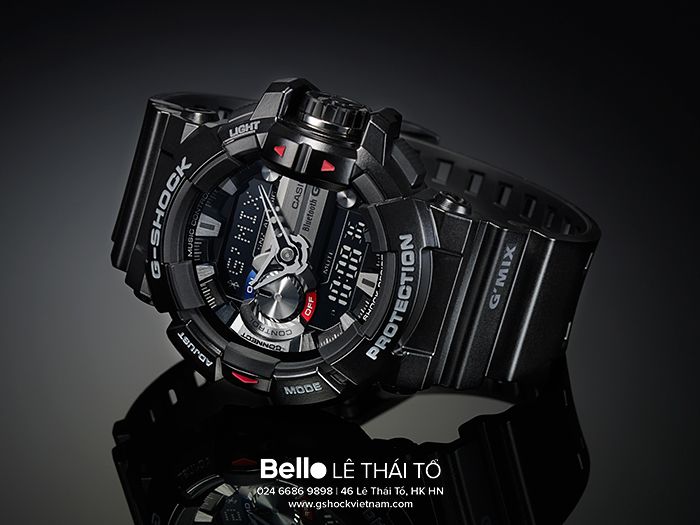 GBA-400-1A - Đồng hồ Casio G-Shock chính hãng - Dây nhũ bóng, kết nối bluetooth, cảnh báo pin yếu.
