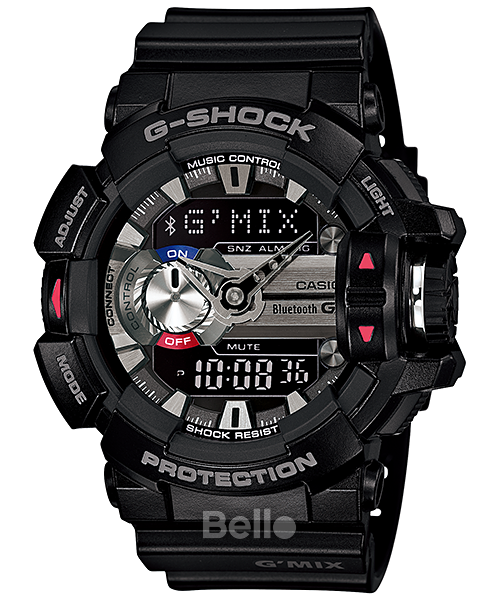 GBA-400-1A - Đồng hồ Casio G-Shock chính hãng - Dây nhũ bóng, kết nối bluetooth, cảnh báo pin yếu.