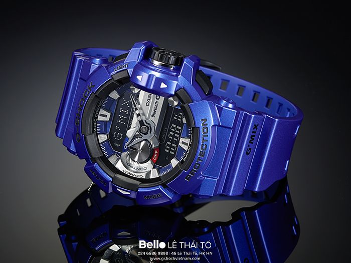 GBA-400-2A - Đồng hồ Casio G-Shock chính hãng - Dây nhũ bóng, kết nối bluetooth, cảnh báo pin yếu.