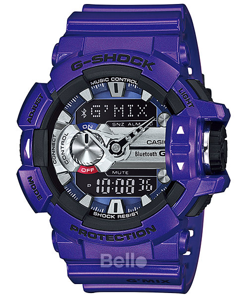 GBA-400-2A - Đồng hồ Casio G-Shock chính hãng - Dây nhũ bóng, kết nối bluetooth, cảnh báo pin yếu.