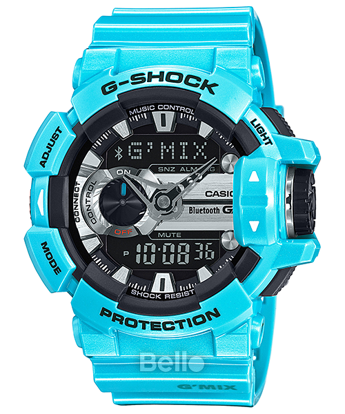 GBA-400-2C - Đồng hồ Casio G-Shock chính hãng - Dây nhũ bóng, kết nối bluetooth, cảnh báo pin yếu.