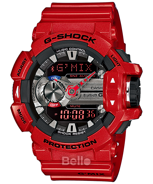 GBA-400-4A- Đồng hồ Casio G-Shock chính hãng - Dây nhũ bóng, kết nối bluetooth, cảnh báo pin yếu.