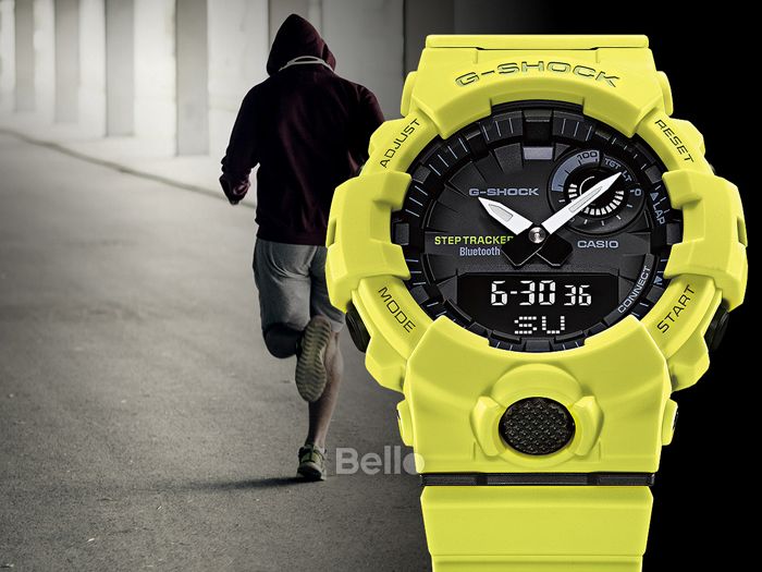 GBA-800-9A - Đồng hồ G-Shock chính hãng kết nối Bluetooth dòng G-Squad GBA-800 Màu vàng