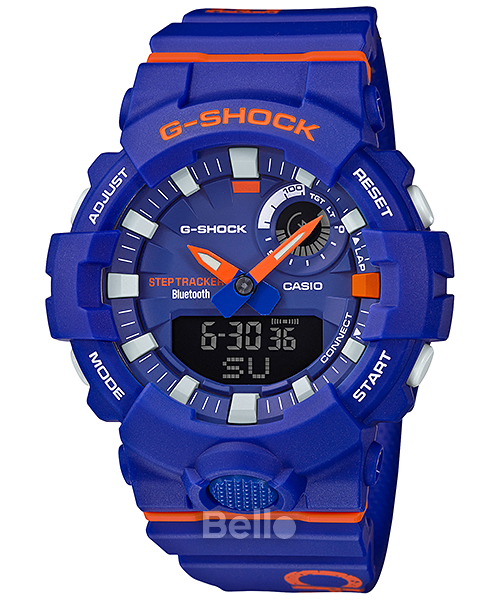 GBA-800DG-2A - Đồng hồ G-Shock chính hãng kết nối Bluetooth dòng G-Squad GBA-800 Màu xanh lam, cam