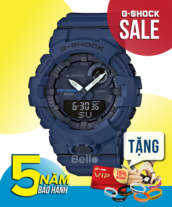 GBA-800-2A - Đồng hồ G-Shock chính hãng kết nối Bluetooth dòng G-Squad GBA-800 Màu xanh biển
