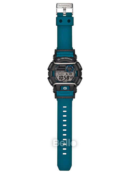 GD-400-2- Đồng hồ Casio G-Shock chính hãng - Dây họa tiết ô gạch, viền bảo vệ kim loại, đèn led cực tím siêu sáng