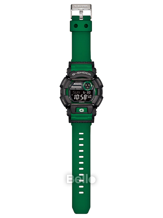 GD-400-3- Đồng hồ Casio G-Shock chính hãng - Dây họa tiết ô gạch, viền bảo vệ kim loại, đèn led cực tím siêu sáng.