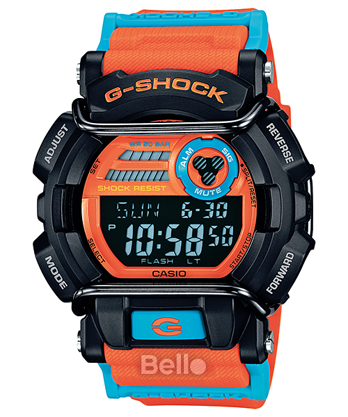 GD-400DN-4- Đồng hồ Casio G-Shock chính hãng - Dây cam vỏ đen, trẻ trung cá tính, phiên bản đặc biệt.