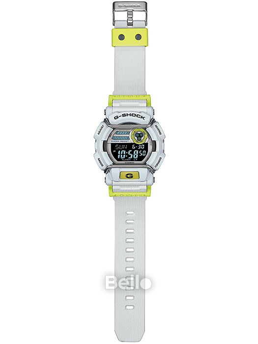 GD-400DN-8- Đồng hồ Casio G-Shock chính hãng - Dây trắng và xanh neon, trẻ trung cá tính, phiên bản đặc biệt.