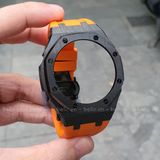  Dây vỏ thế hệ 4 G-Shock GA-2100 vỏ AP đen - dây nhựa cam 