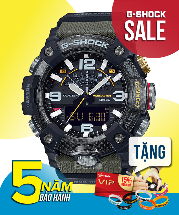  [Pin Miễn Phí Trọn Đời] GG-B100-1A3 - Đồng hồ G-Shock Nam - Tem Vàng Chống Giả 