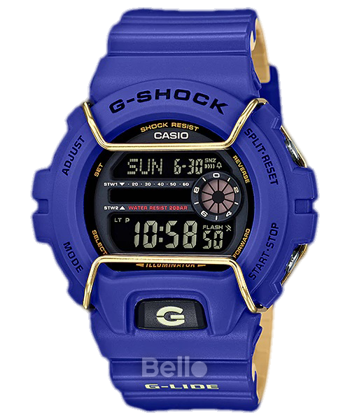 GLS-6900-2- Đồng hồ Casio G-Shock chính hãng - Dây kép 2 màu đi kèm thiết kế khung sắt và bộ bấm giờ kép.