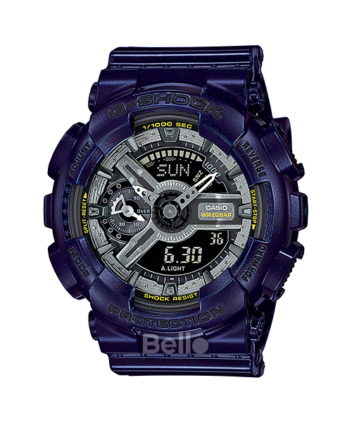 GMA-S110MC-2A- Đồng hồ Casio G-Shock chính hãng - Lớp áo màu kim loại đen bóng cực chất.