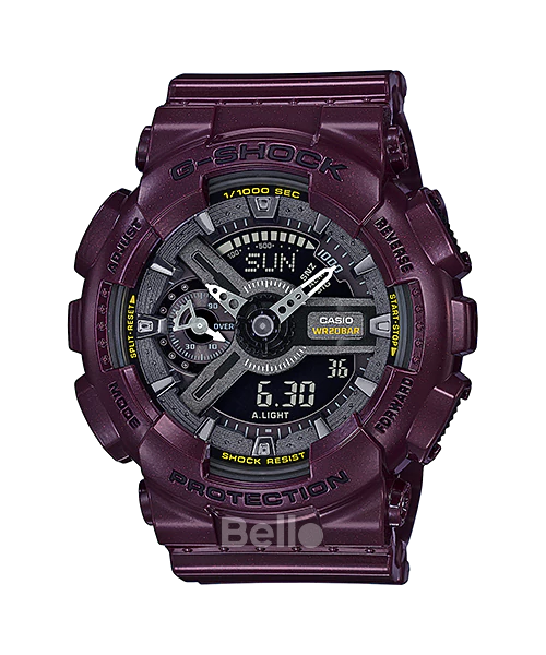 GMA-S110MC-6A- Đồng hồ Casio G-Shock chính hãng - Lớp áo màu kim loại đen bóng cực chất.