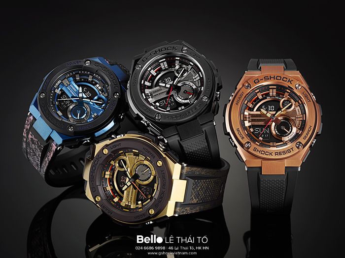 GST-200CP-9A - Đồng hồ Casio G-Shock chính hãng - • Đèn LED cực tím có độ sáng cao, chiếu sáng cực mạnh.