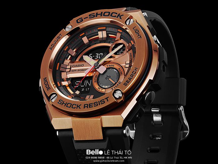 GST-210B-4A - Đồng hồ Casio G-Shock chính hãng - Cấu trúc bảo vệ lớp