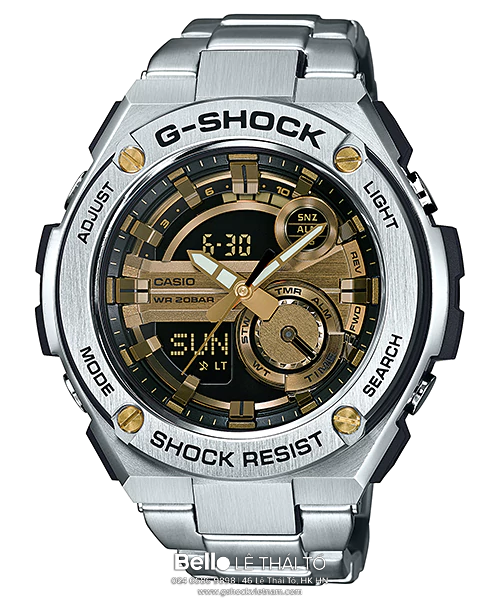 GST-210D-9A - Đồng hồ Casio G-Shock chính hãng - Cấu trúc bảo vệ lớp