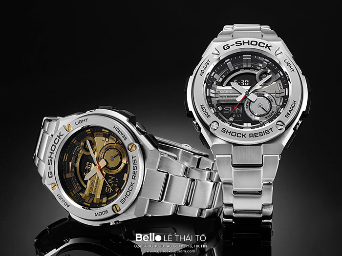GST-210D-9A - Đồng hồ Casio G-Shock chính hãng - Cấu trúc bảo vệ lớp