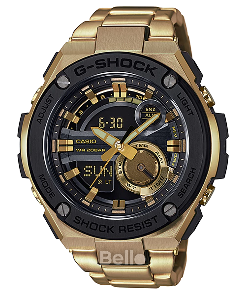 GST-210GD-1A - Đồng hồ Casio G-Shock chính hãng - Đèn LED cực tím có độ sáng cao, chiếu sáng cực mạnh.