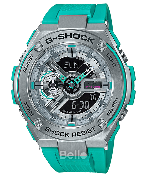 GST-410-2A - Đồng hồ Casio G-Shock chính hãng - Chống từ lớp ISO764 và chiếu sáng cực mạnh với đèn tự động.