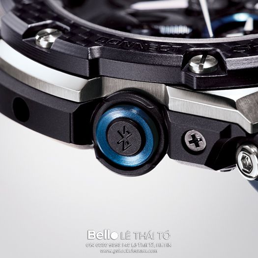 GST-B100XA-1A - Đồng hồ Casio G-Shock G-Steel chính hãng kết nối Bluetooth® tuyệt đỉnh - Viền Carbon