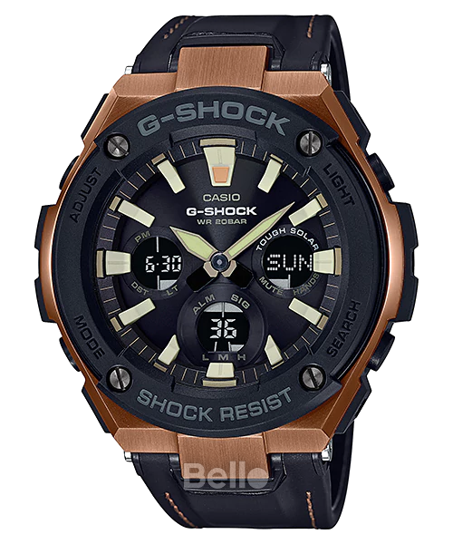 GST-S120L-1A - G-Shock G-Steel Dây Da chịu nước và chống xước lấy cảm hứng từ mô tô hoài cổ