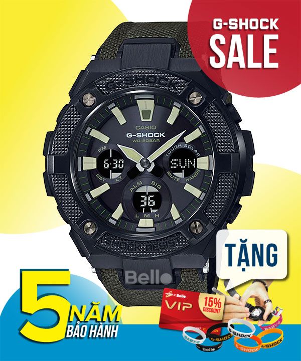 GST-S130BC-1A3 - Đồng hồ Casio G-Shock chính hãng - Lõi dây đeo được làm từ nhựa,vải CORDURA .