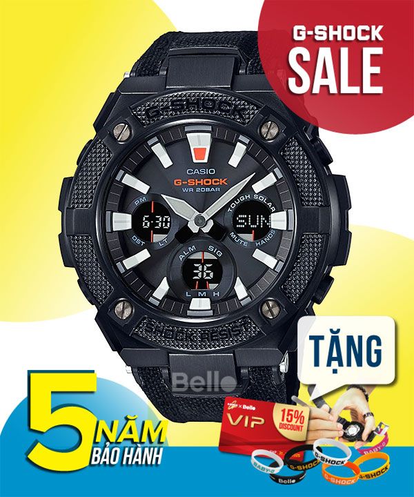 GST-S130BC-1A - Đồng hồ Casio G-Shock chính hãng - Lõi dây đeo được làm từ nhựa,vải CORDURA.