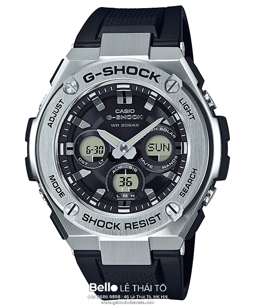 GST-S310-1A - Đồng hồ Casio G-Shock chính hãng Dòng G-STEEL dây nhựa Uretan cho cổ tay nhỏ