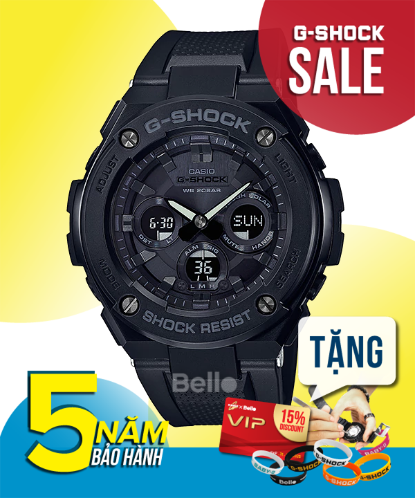 GST-S300G-1A1 - Đồng hồ Casio G-Shock chính hãng Dòng G-STEEL dây nhựa Uretan cho cổ tay nhỏ