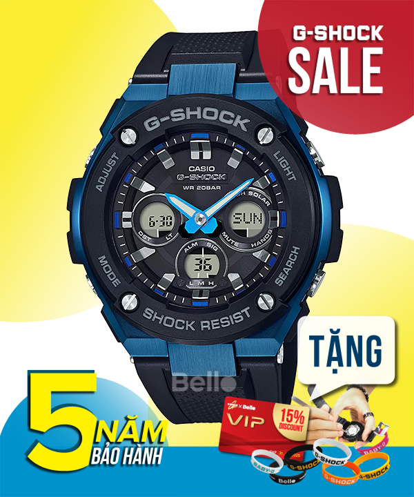 GST-S300G-1A2 - Đồng hồ Casio G-Shock chính hãng Dòng G-STEEL dây nhựa Uretan cho cổ tay nhỏ