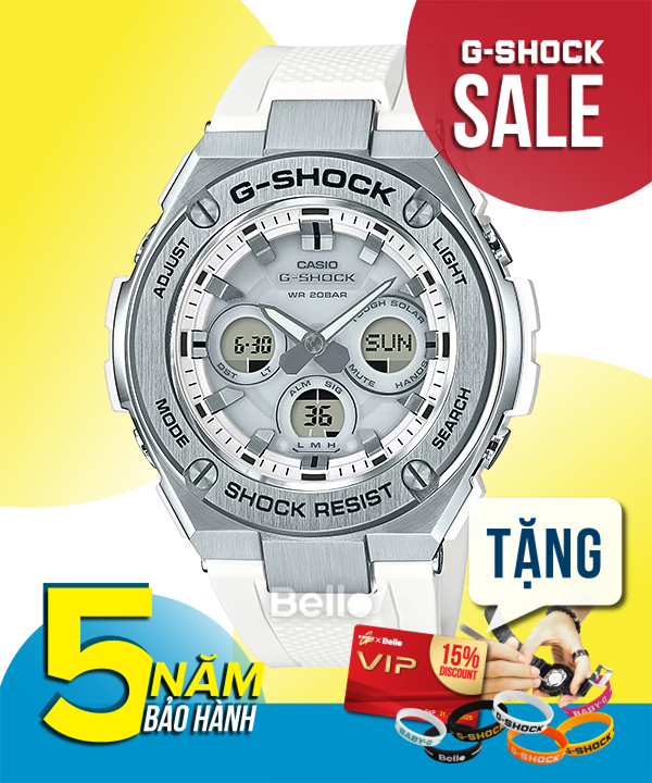 GST-S310-7A - Đồng hồ Casio G-Shock chính hãng Dòng G-STEEL dây nhựa Uretan cho cổ tay nhỏ