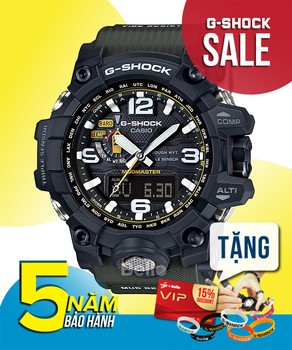  [Pin Miễn Phí Trọn Đời] GWG-1000-1A3 - Đồng hồ G-Shock Nam - Tem Vàng Chống Giả 